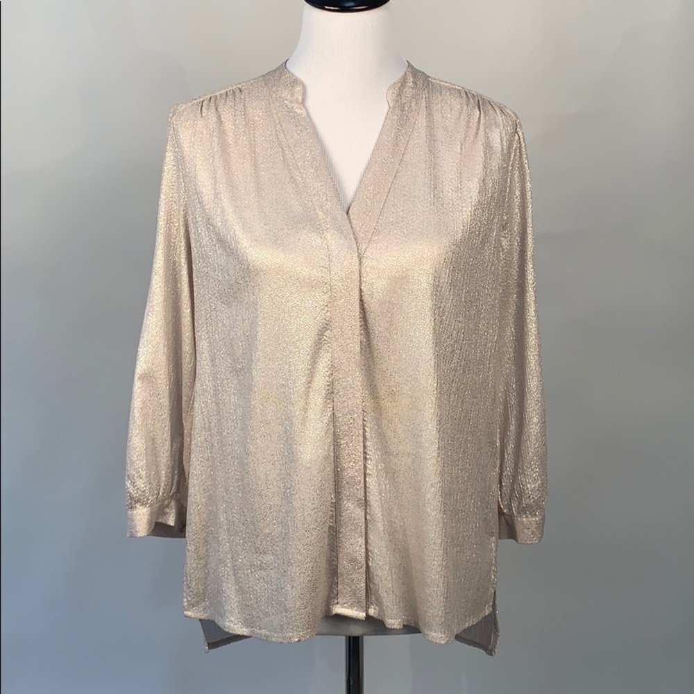 H&M Champagne shimmer blouse